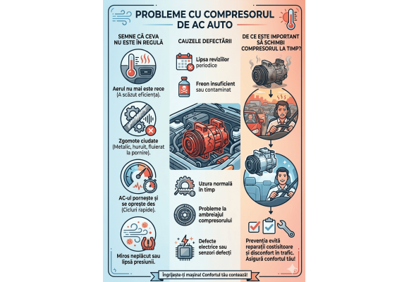 Vine vara si nu ai aer conditionat in masina? Schimba compresorul